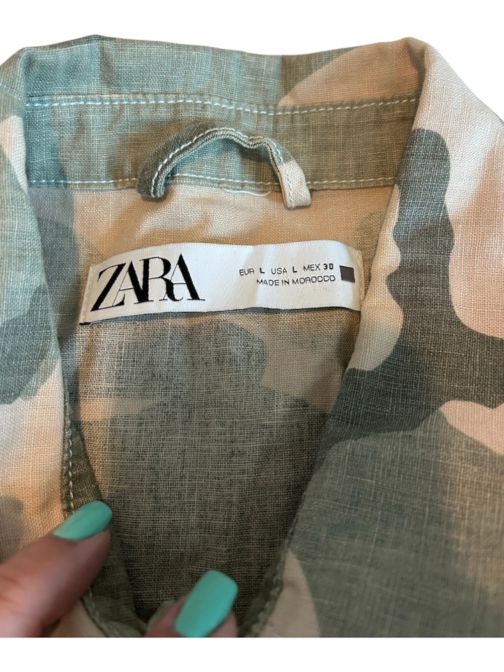 ZARA Linen Cropped Jacket - Picture 10 of 11